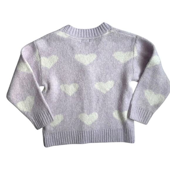 Vince Camuto Girl's Long Sleeve Soft Knit Heart Sweater - Size Small (6/6X) - Picture 6 of 6